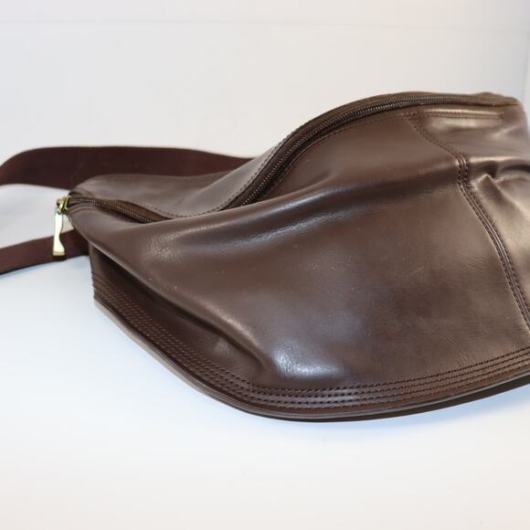 Timberland Brown Leather Crossbody Messenger Bag – Broken Clip - Picture 5 of 6